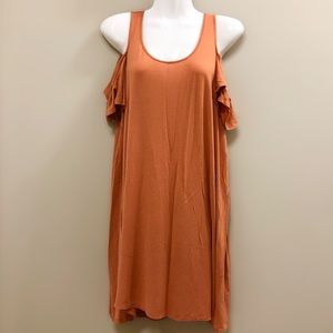 orange flare sundress